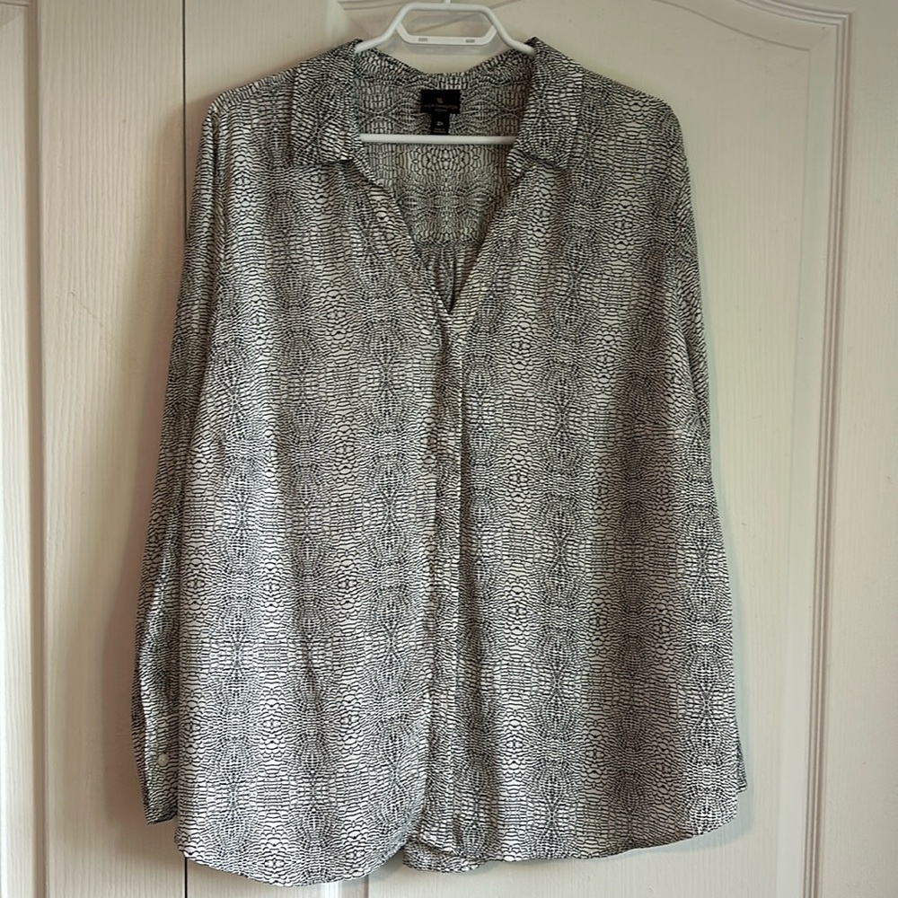 Snakeskin Button up Blouse